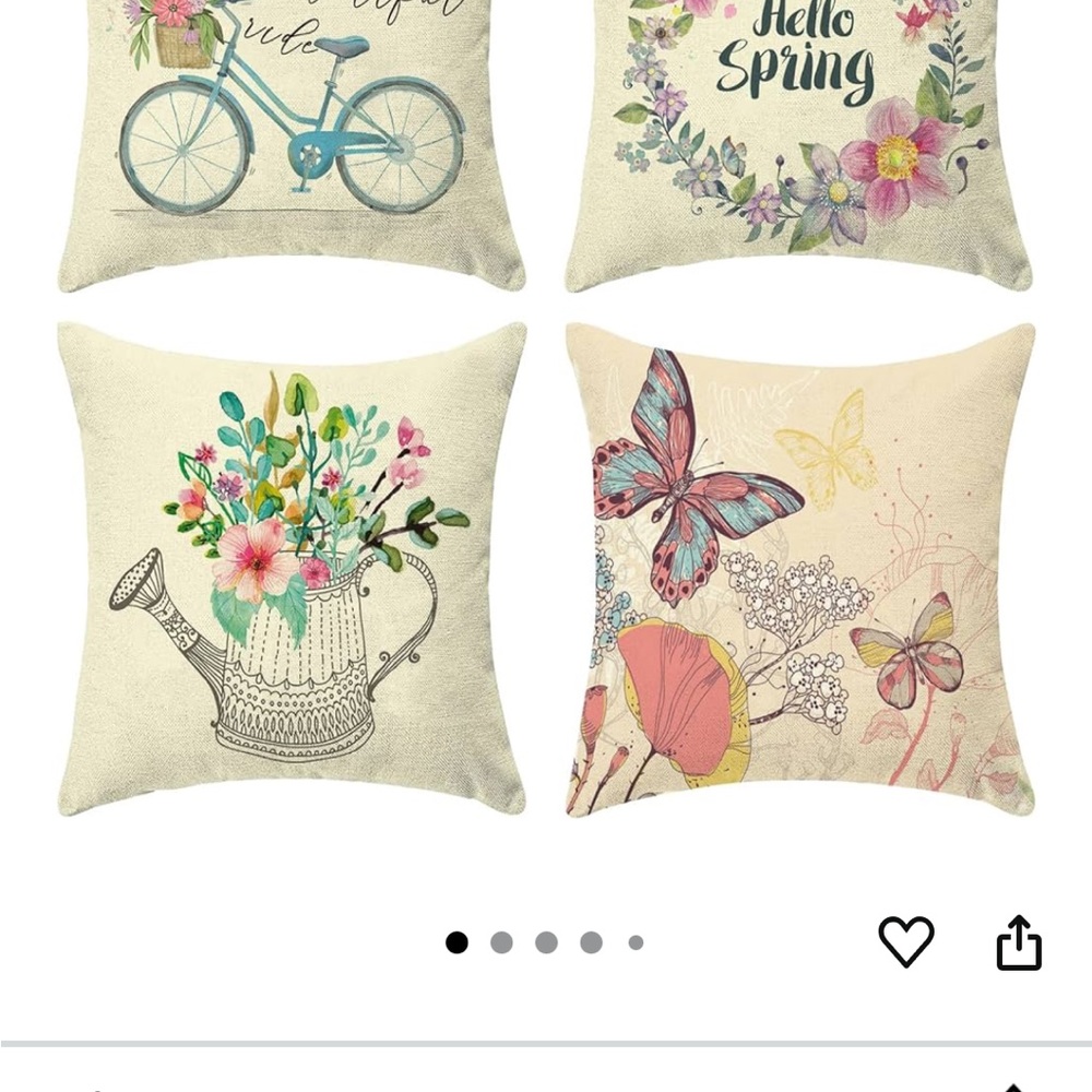4 Burlap Farmhouse Pillow Cases 18x18